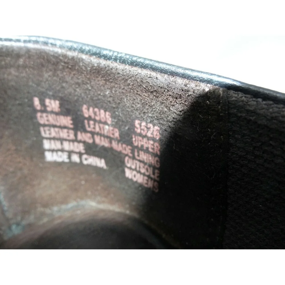 TIMBERLAND‎ REXI WOMEN'S SIZE 8.5 BLACK LEATHER LOAFER HEELS 64386